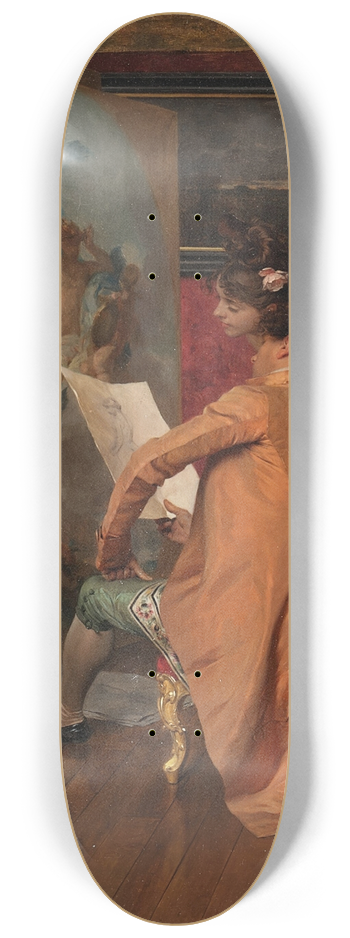Charles Bargue - The Artist and his Model 8.25 inch art skate deck