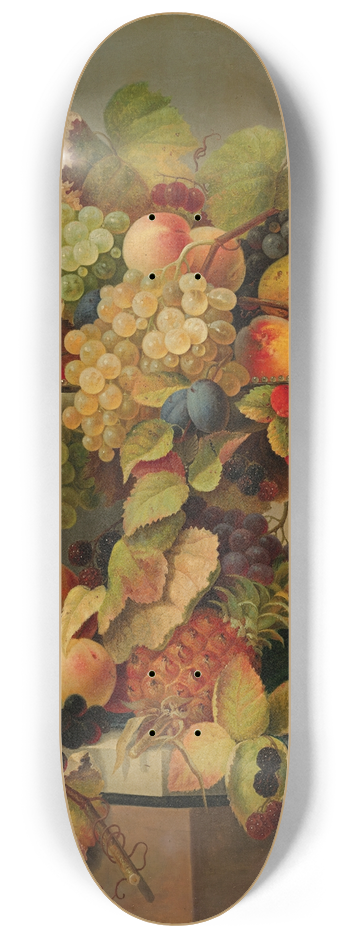 Charles Baum - Still Life With Flowers And Fruit 8.25 inch art skate deck