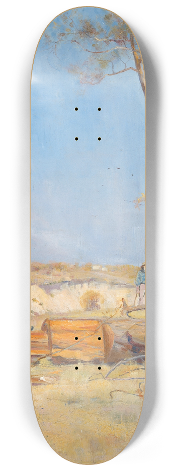 Charles Conder - Under a southern sun (Timber splitters camp) 8.25 inch art skate deck