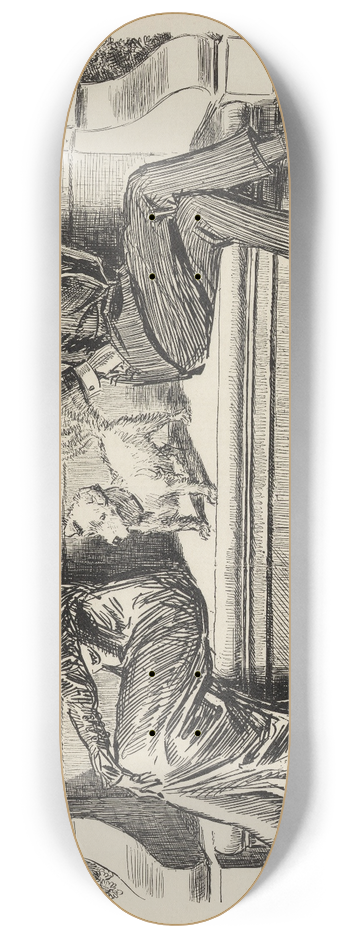 Charles Dana Gibson - Another case of trying to keep neutral 8.25 inch art skate deck