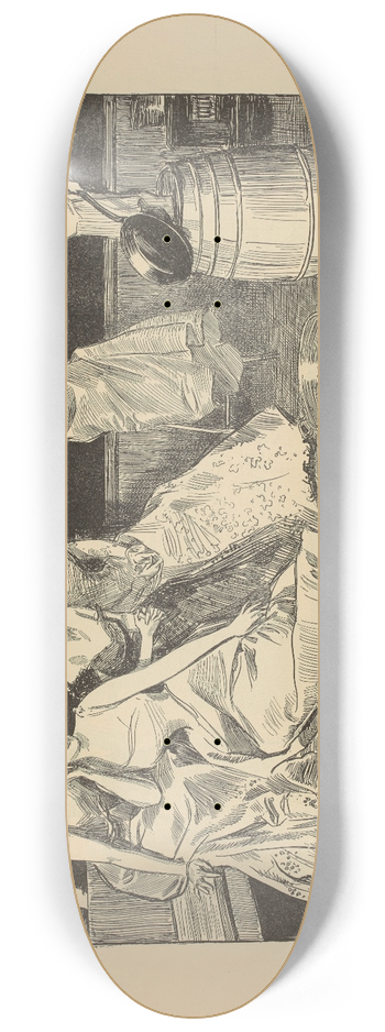 Charles Dana Gibson - A receipt for kisses 8.25 inch art skate deck