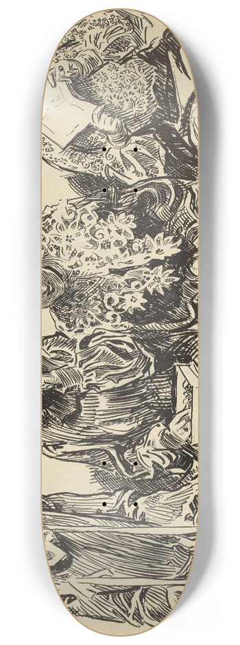 Charles Dana Gibson - At the matinee 8.25 inch art skate deck