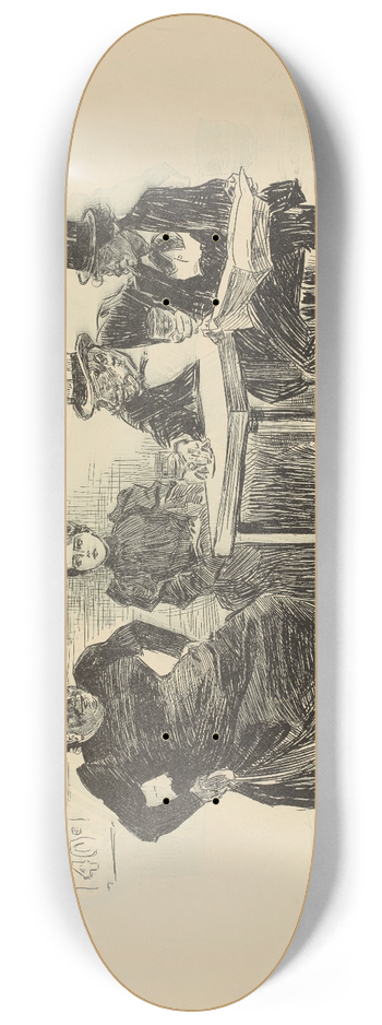 Charles Dana Gibson - Au Montmartre 8.25 inch art skate deck