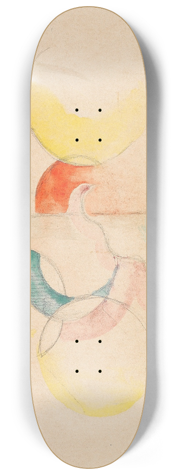 Franz Marc - Abstraktes Aquarell I 8.25 inch art skate deck