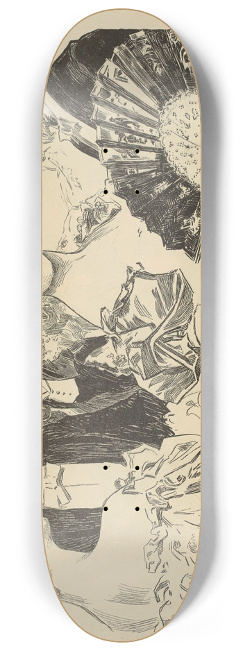 Charles Dana Gibson - Distinguished Guests 8.25 inch art skate deck