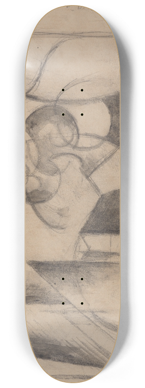Franz Marc - Abstrakte Zeichnung 8.25 inch art skate deck
