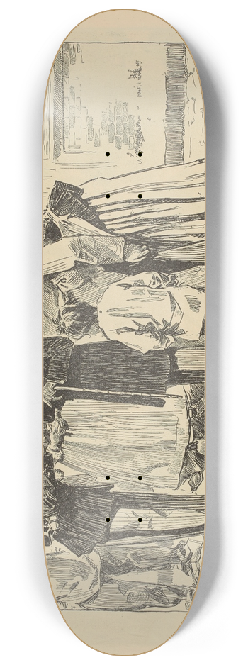 Charles Dana Gibson - He loses his way 8.25 inch art skate deck