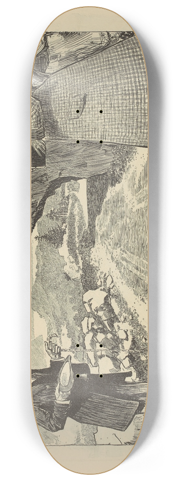 Charles Dana Gibson - He meets Lady Fitzmaurice 8.25 inch art skate deck