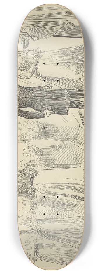 Charles Dana Gibson - Her face andher fortune 8.25 inch art skate deck