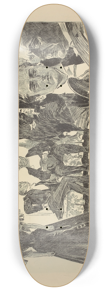 Charles Dana Gibson - Her nightmare 8.25 inch art skate deck