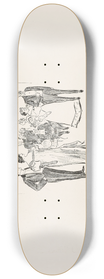 Charles Dana Gibson - He; Robinson is very anxious to marry again.. 8.25 inch art skate deck