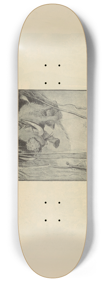 Charles Dana Gibson - In the year one 8.25 inch art skate deck