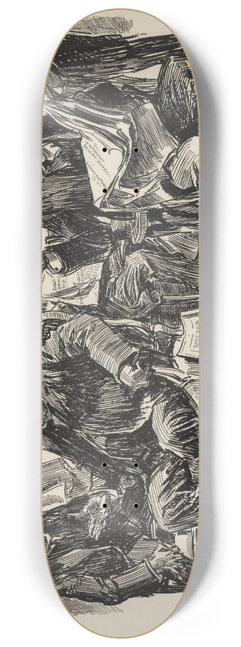 Charles Dana Gibson - Keeping Neutral 8.25 inch art skate deck