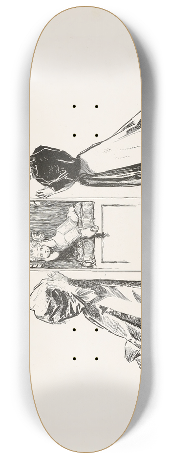 Charles Dana Gibson - Lenten Confessions 8.25 inch art skate deck