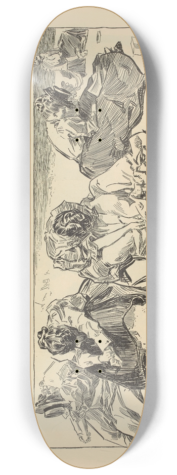 Charles Dana Gibson - Marooned 8.25 inch art skate deck