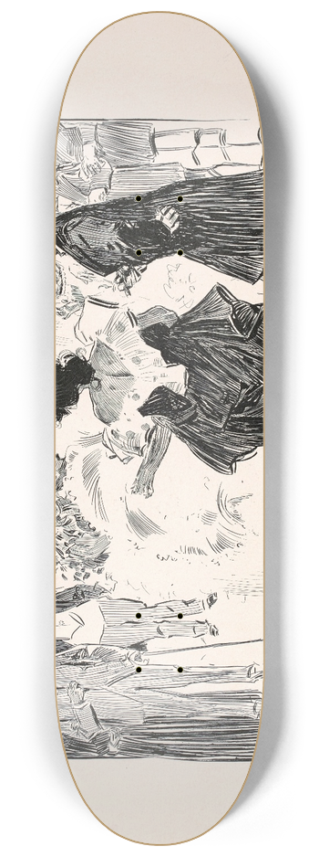 Charles Dana Gibson - Moulin Rouge 8.25 inch art skate deck