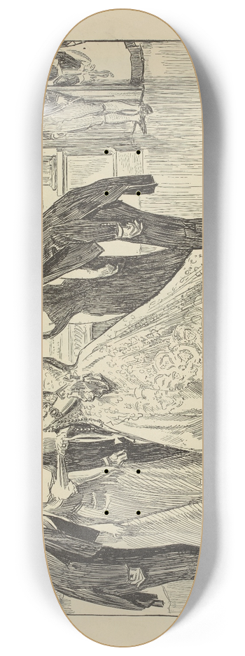 Charles Dana Gibson - Parasites 8.25 inch art skate deck
