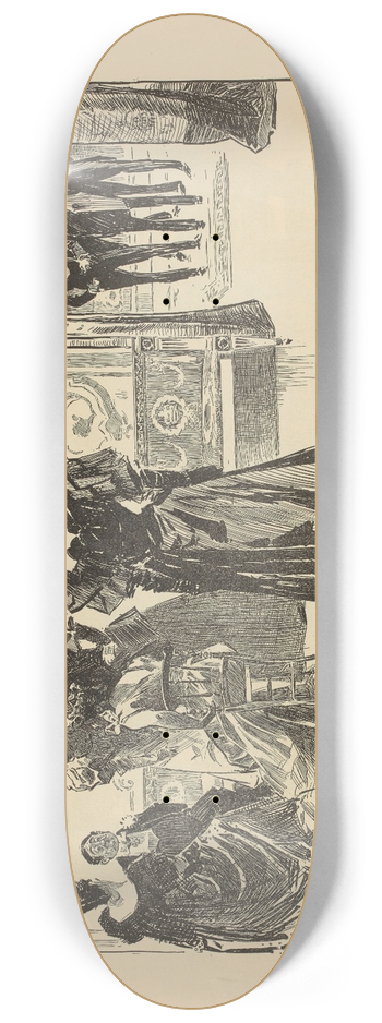 Charles Dana Gibson - Puzzle. Find the nobleman 8.25 inch art skate deck