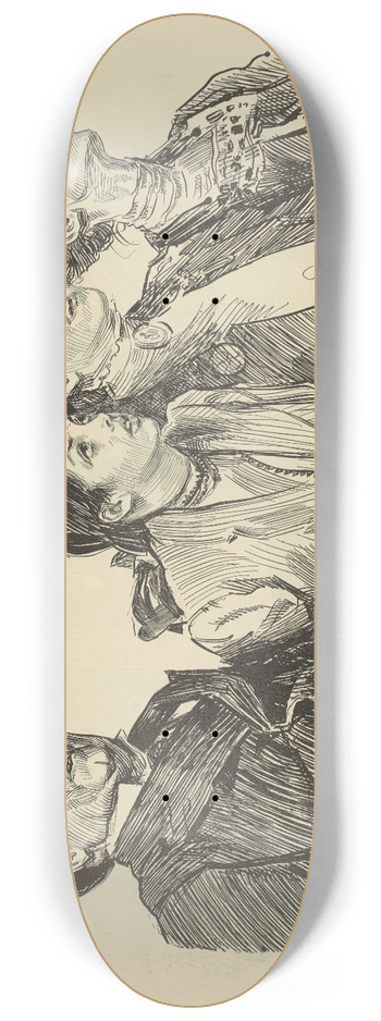 Charles Dana Gibson - Seeing new york (The Flatiron) 8.25 inch art skate deck