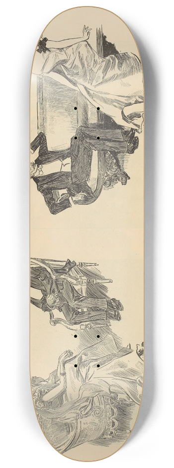 Charles Dana Gibson - She; I have the true social instinct 8.25 inch art skate deck