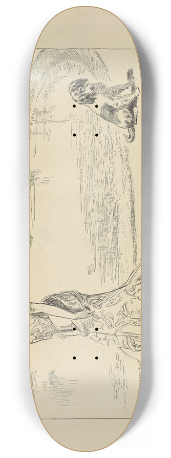 Charles Dana Gibson - Stepped on 8.25 inch art skate deck