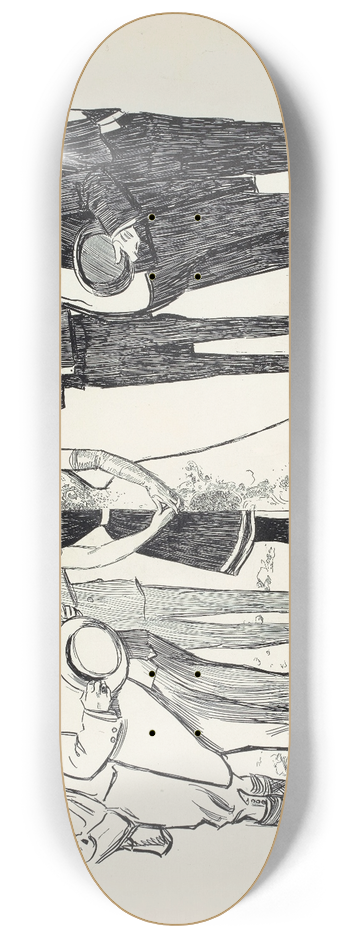 Charles Dana Gibson - Summer and Winter 8.25 inch art skate deck