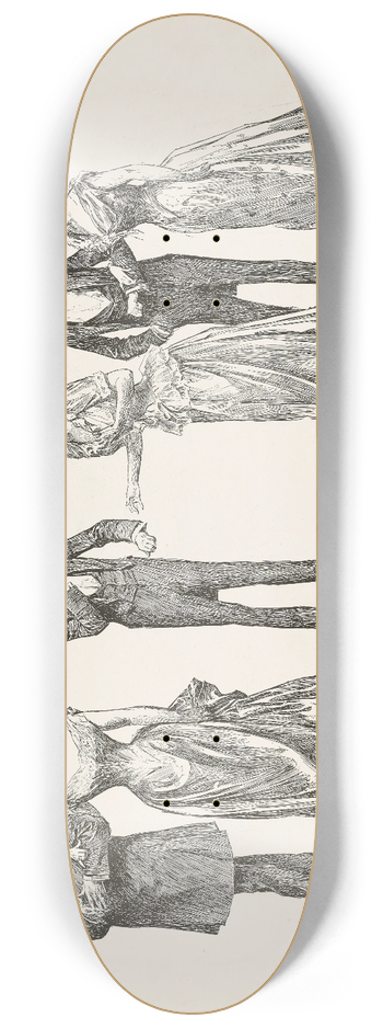 Charles Dana Gibson - That delicious moment. 8.25 inch art skate deck