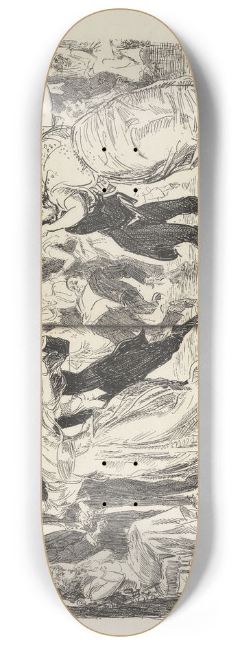 Charles Dana Gibson - The latest craze 8.25 inch art skate deck