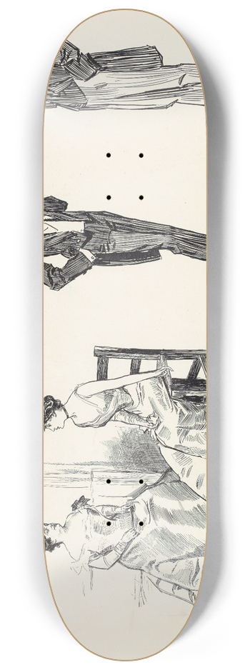 Charles Dana Gibson - The proper education 8.25 inch art skate deck