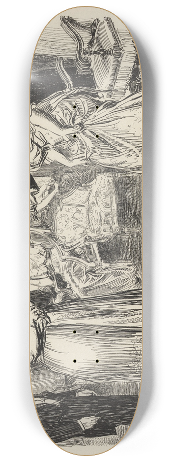 Charles Dana Gibson - Tragic moments 8.25 inch art skate deck
