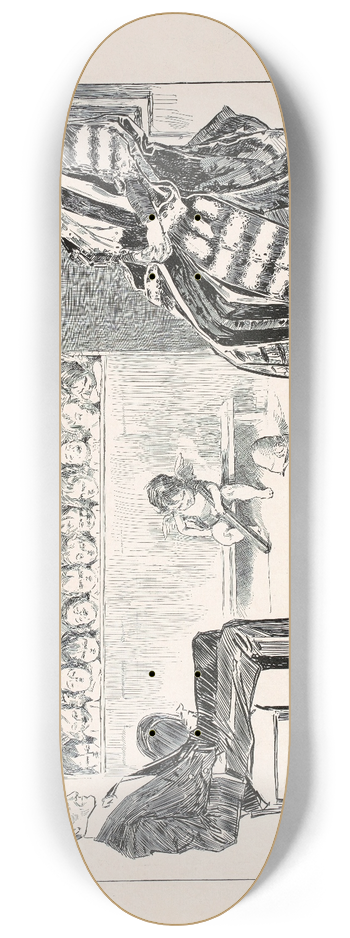 Charles Dana Gibson - Trial by Jury 8.25 inch art skate deck