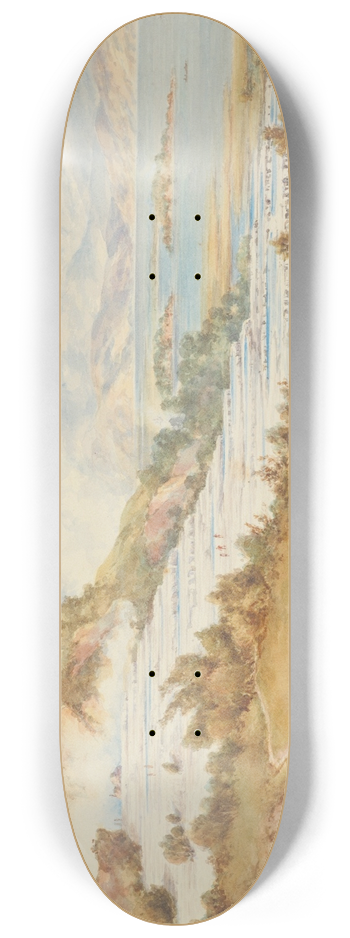 Charles Decimus Barraud - The White Terraces 8.25 inch art skate deck
