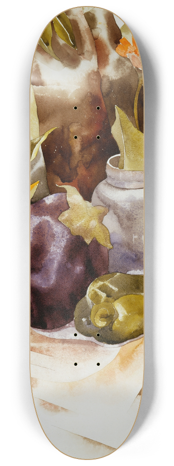 Charles Demuth - Eggplant and Green Pepper 8.25 inch art skate deck