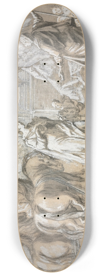 Charles Dominique Joseph Eisen - Madame de Maintenon Returning to the Catholic Church [2] 8.25 inch art skate deck