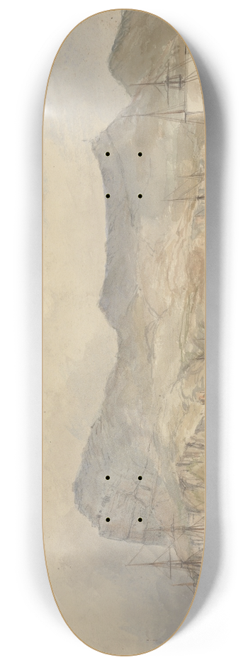 Charles Dyce - View of Gibraltar 8.25 inch art skate deck