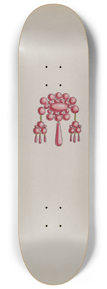 Charles Enjoian - Earrings and Pendant 8.25 inch art skate deck