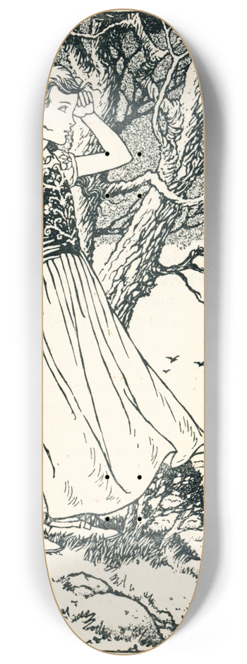 Charles Folkard - Once more Irene heard the bugle blast 8.25 inch art skate deck