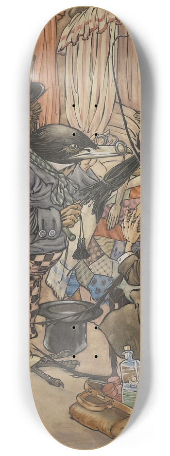 Charles Folkard - The Doctors Came Immediately 8.25 inch art skate deck