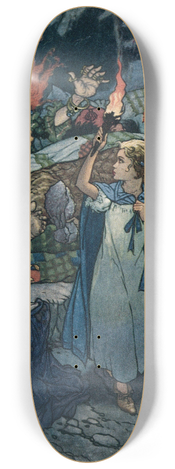Charles Folkard - The queen gave a growl and sat up in bed 8.25 inch art skate deck