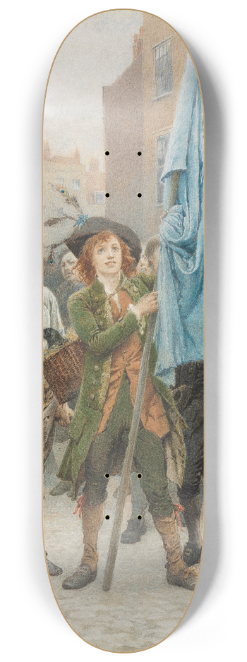 Charles Green - Barnaby Rudge Helping Lead the Gordon Riots 8.25 inch art skate deck