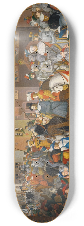 Franz Pforr - The Entry Of King Rudolf Of Habsburg Into Basel In 1273 8.25 inch art skate deck