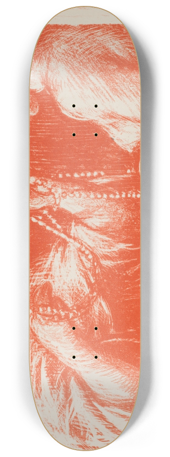 Charles Haslewood Shannon - The bead necklace 8.25 inch art skate deck