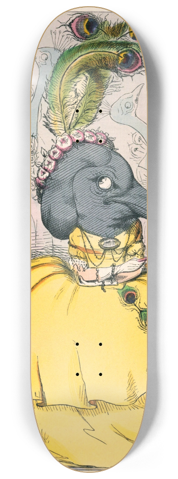 Charles Henry Bennett - The Daw In Borrowed Plumes 8.25 inch art skate deck