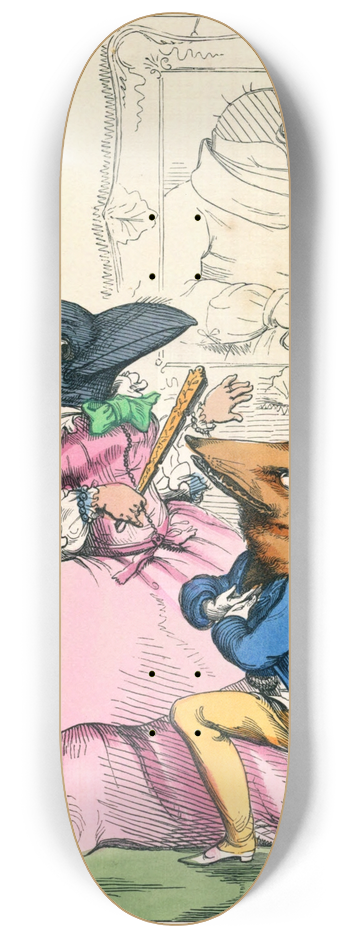Charles Henry Bennett - The Fox And The Crow 8.25 inch art skate deck