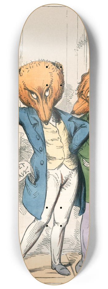 Charles Henry Bennett - The Fox That Was Docked 8.25 inch art skate deck