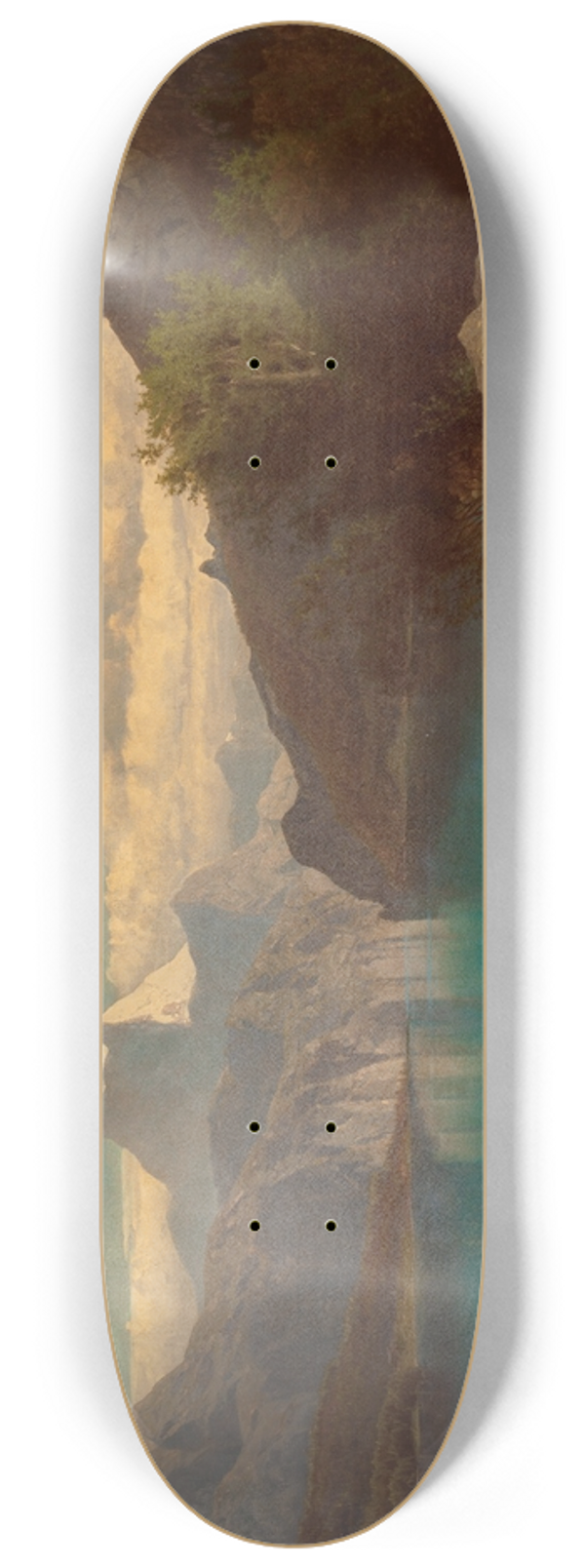 Franz Richard Unterberger - Alpine Landscape 8.25 inch art skate deck