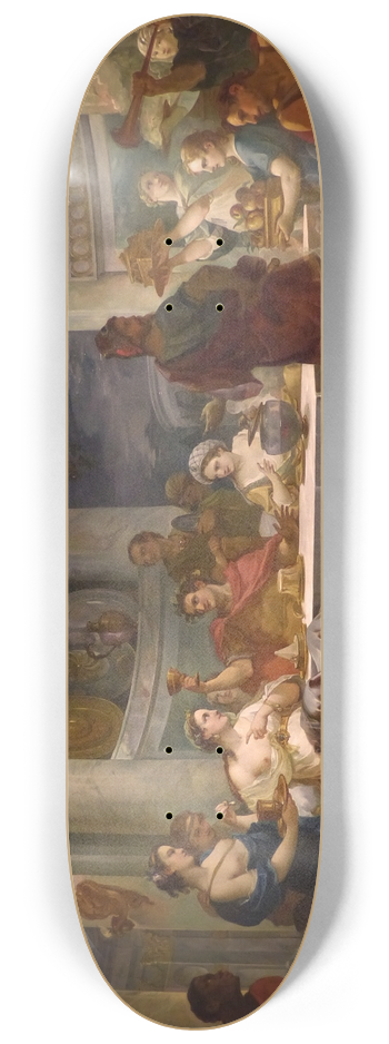 Charles-Joseph Natoire - Le repas de Cloptre et de Marc-Antoine 8.25 inch art skate deck
