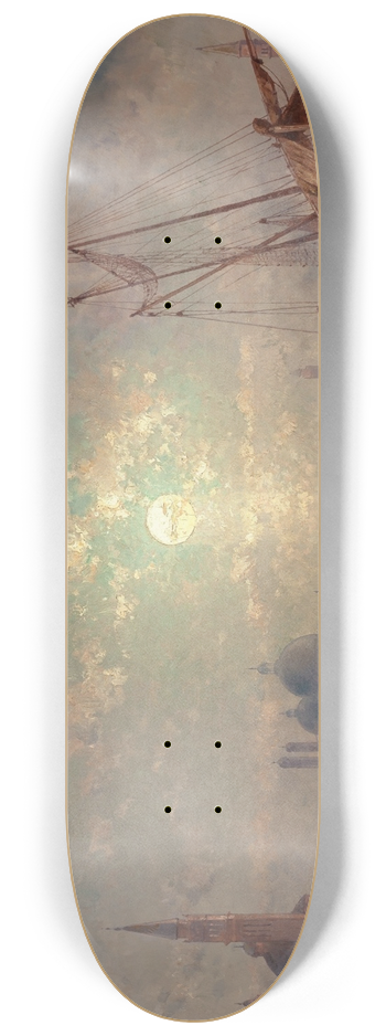 Franz Richard Unterberger - Venise  Vue de San Giorgio Maggiore 8.25 inch art skate deck