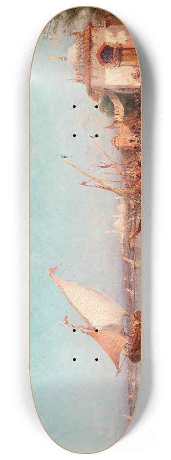 Charles Malfroy - View of Istanbul 8.25 inch art skate deck
