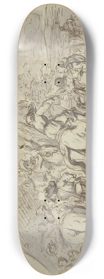 Charles Parrocel - Marketenderzelt mit trinkender Reitergruppe 8.25 inch art skate deck